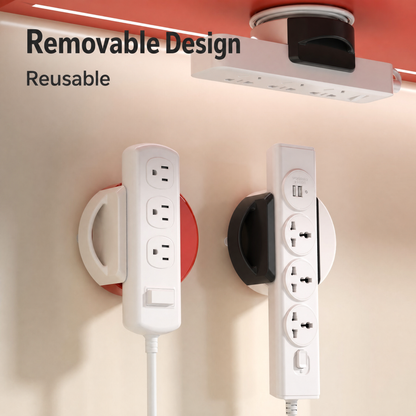🔥🔥🔥Aesthetic No-Drill Power Strip Holder | Magnetic-Style Rotating Cord Organizer & Wall Fixer