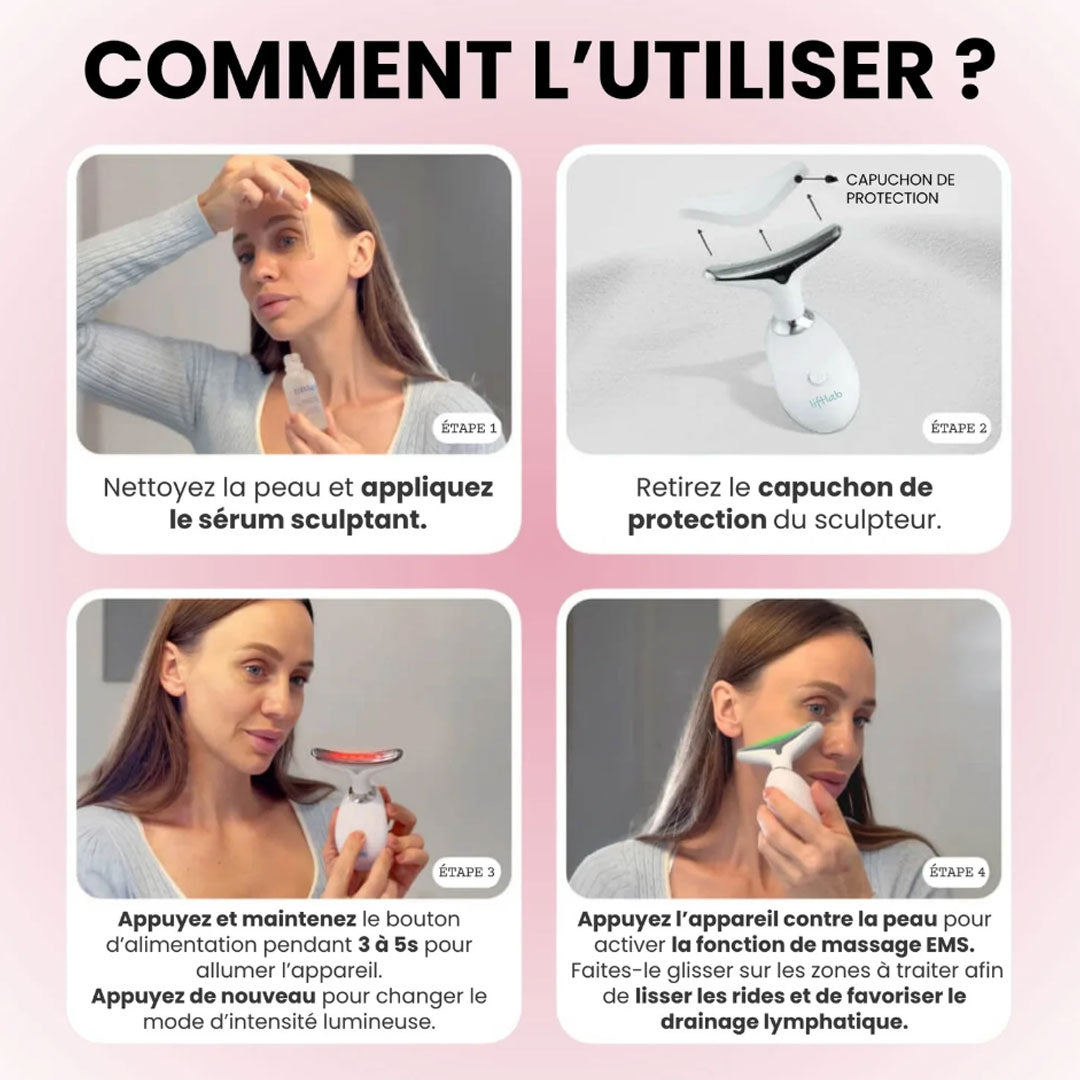LenaSilk : Sculpteur facial LED 7 en 1
