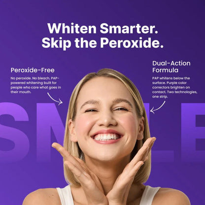 Dr. Dent Purple Teeth Whitening Strips - Fast Results, Zero Sensitivity FREE