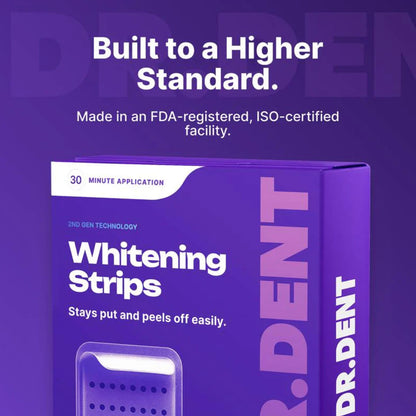 Dr. Dent Purple Teeth Whitening Strips - Fast Results, Zero Sensitivity FREE