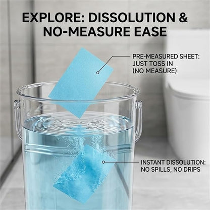 🎁 Last Day Sale 49% OFF 100 Piece Floor Cleaning Tablets Multi-Surface Cleaner, Water Soluble Floor Cleaner for Mopping,Measured Deep Cleaning Solution for Hardwood Laminate Tile Vinyl Glass(Blue)