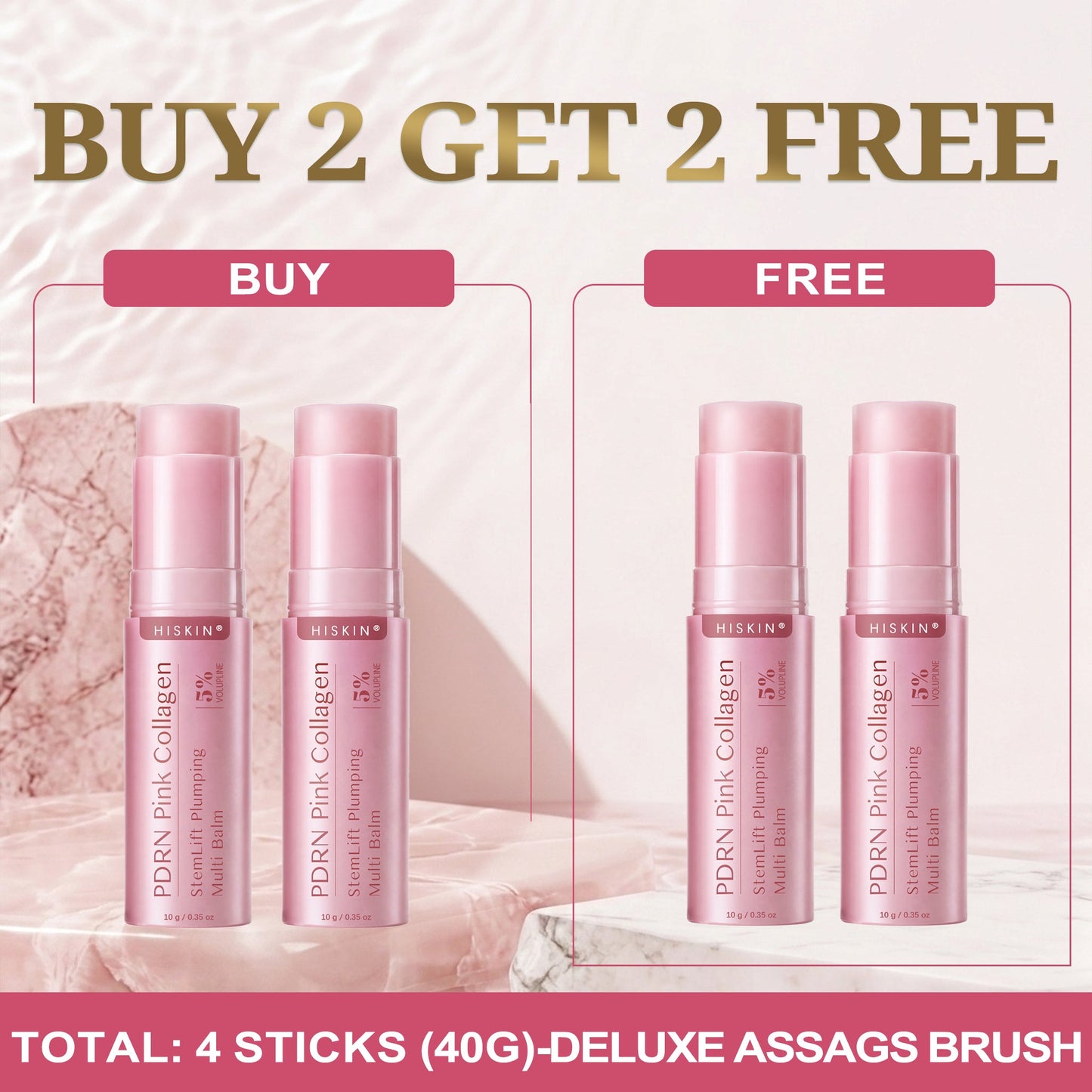 2𝐇𝐈𝐒𝐊𝐈𝐍® 𝐏𝐃𝐑𝐍 𝐏𝐢𝐧𝐤 𝐂𝐨𝐥𝐥𝐚𝐠𝐞𝐧 𝐒𝐭𝐞𝐦𝐋𝐢𝐟𝐭 𝐏𝐥𝐮𝐦𝐩𝐢𝐧𝐠 𝐌𝐮𝐥𝐭𝐢 𝐁𝐚𝐥𝐦 𝐟𝐨𝐫 𝐔𝐧𝐝𝐞𝐫-𝐄𝐲𝐞𝐬, 𝐍𝐞𝐜𝐤, 𝐅𝐨𝐫𝐞𝐡𝐞𝐚𝐝, 𝐒𝐦𝐢𝐥𝐞 𝐋𝐢𝐧𝐞𝐬,𝐅𝐢𝐫𝐦𝐢𝐧𝐠, 𝐋𝐢𝐟𝐭𝐢𝐧𝐠, 𝐅𝐮𝐥𝐥𝐞𝐫-𝐋𝐨𝐨𝐤𝐢𝐧𝐠 𝐂𝐮𝐫𝐯𝐞𝐬 & 𝐒𝐤𝐢𝐧 𝐂𝐨𝐦𝐟𝐨𝐫𝐭